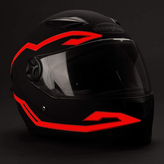 Vagary Motorcycle Helmet Light, 3 Modes Driving EL Light Strips, LED Signal Helmet Light Strip Decoration Kit for Motorcycle (Red)