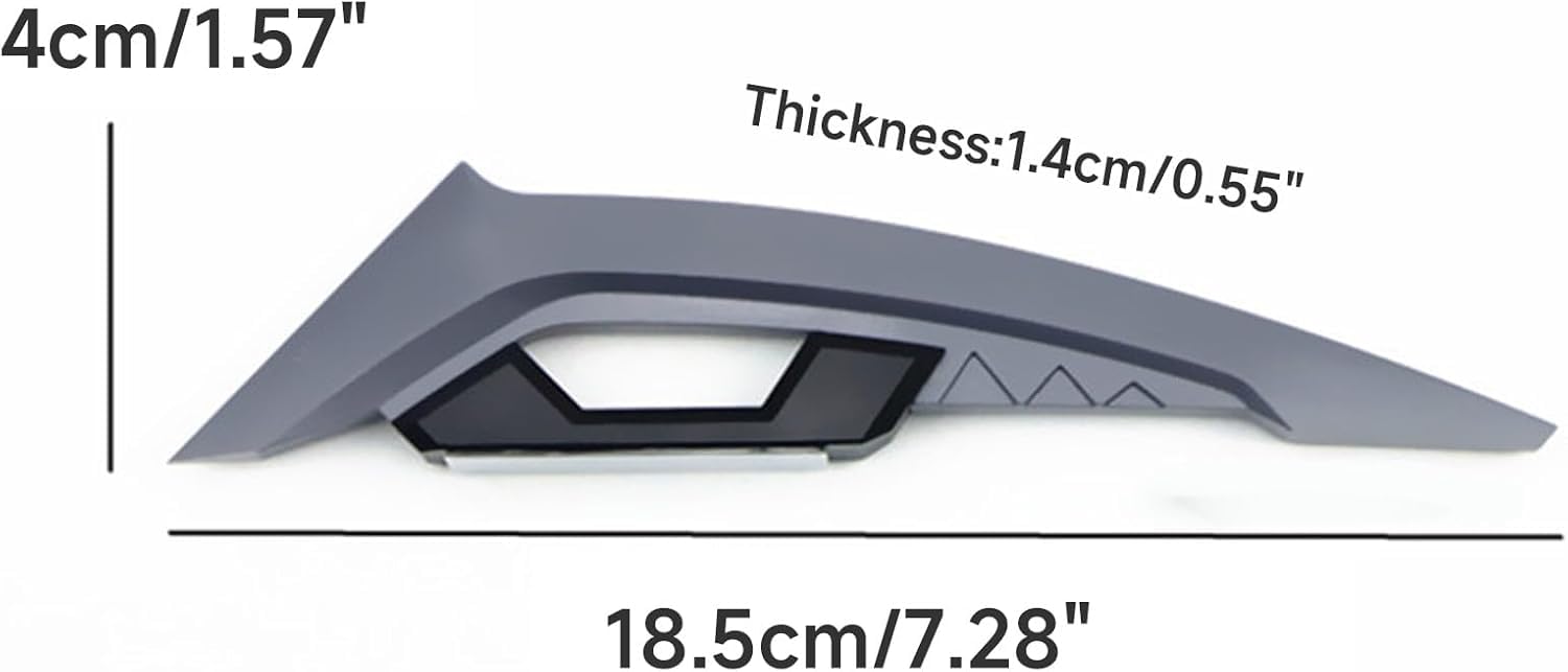 Vagary Wing Side Helmet Spoiler Aerodynamic Wing Dynamic Helmet Accessories, Helmet Punks, Helmet Wings (Grey)