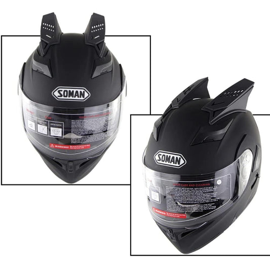 Vagary Helmet Horns Punk Style |Helmet Horn |Helmet Antenna | Helmet Spike/Mohawk |Shark Fins (Black)