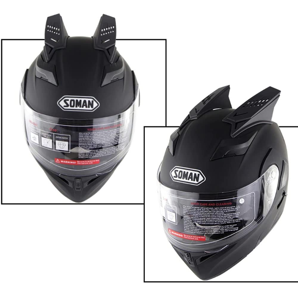 Vagary Helmet Horns Punk Style |Helmet Horn |Helmet Antenna | Helmet Spike/Mohawk |Shark Fins (Black)