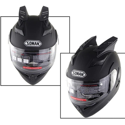Vagary Helmet Horns Punk Style |Helmet Horn |Helmet Antenna | Helmet Spike/Mohawk |Shark Fins (Black)