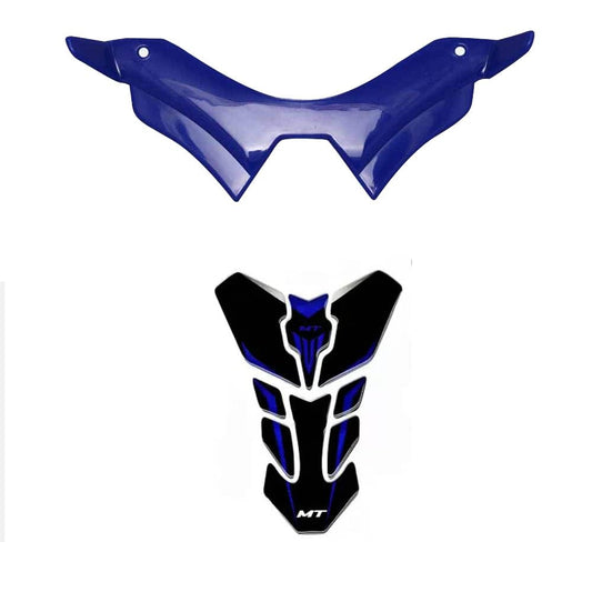 Vagary Combo of Winglet with Tank Pad for Yamaha MT 15 (Blue)