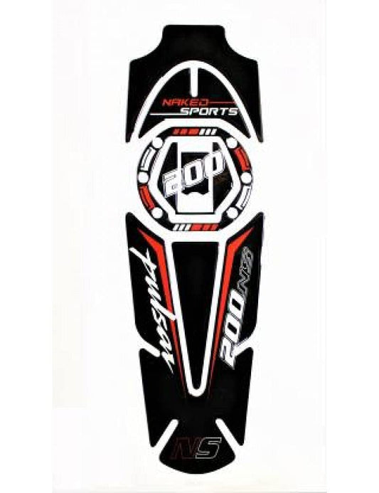 Vagary Tank Pad & Fuel Cap Sticker and Tank Protector for Bajaj Pulsar NS 200 Bike Tank Pad