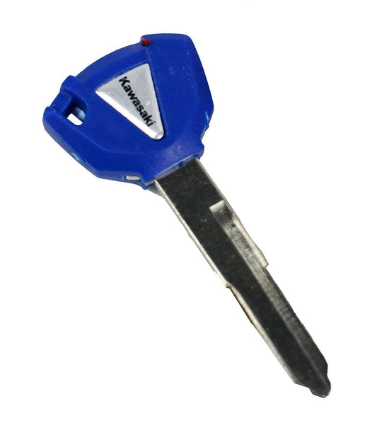 Vagary Blank Blade Uncut Bike Key for Kawasaki Z650 Z900 Z1000 Ninja ZX-6R ZX-7R ZX-9R ZX-10R ZX-12R ZX-14R (1PC) Blue