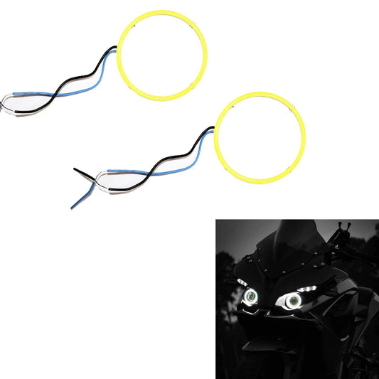 Vagary Bajaj Pulsar RS 200 LED Angel Eyes Ring Light Projector Lens (White) | Vehicle Service Type : FOR KTM SMALL RING LIGHT