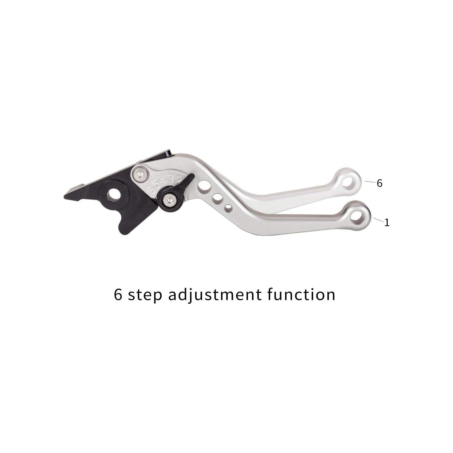 Vagary CNC Adjustable Brake Clutch Lever for Bajaj Pulsar RS 200 (Silver)