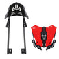Vagary Top Rack & Backrest with Metal Visor for Yamaha MT 15 (2pc)- Red