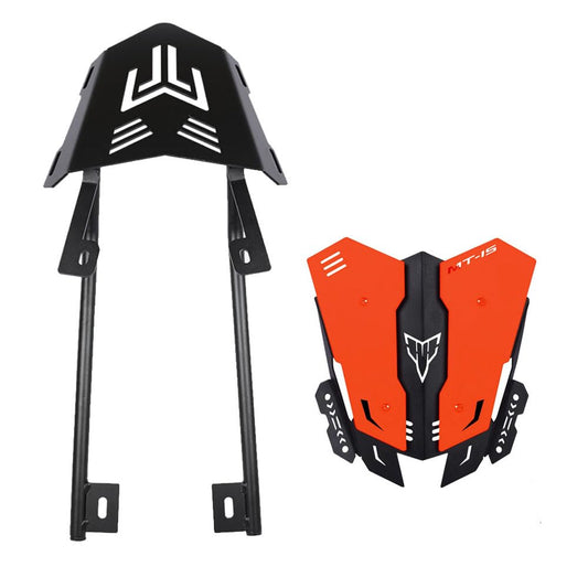 Vagary Top Rack & Backrest with Metal Visor for Yamaha MT 15 (2pc)- Orange