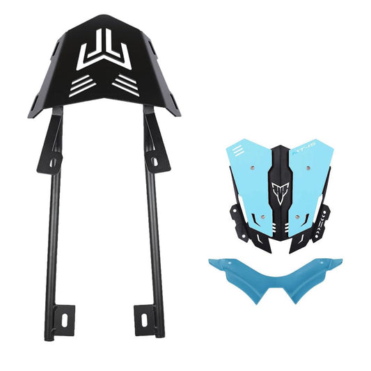 Vagary Luggage Rack/Back Rest/Top Rack for Yamaha MT15 with Visor and Winglet (Sky Blue)
