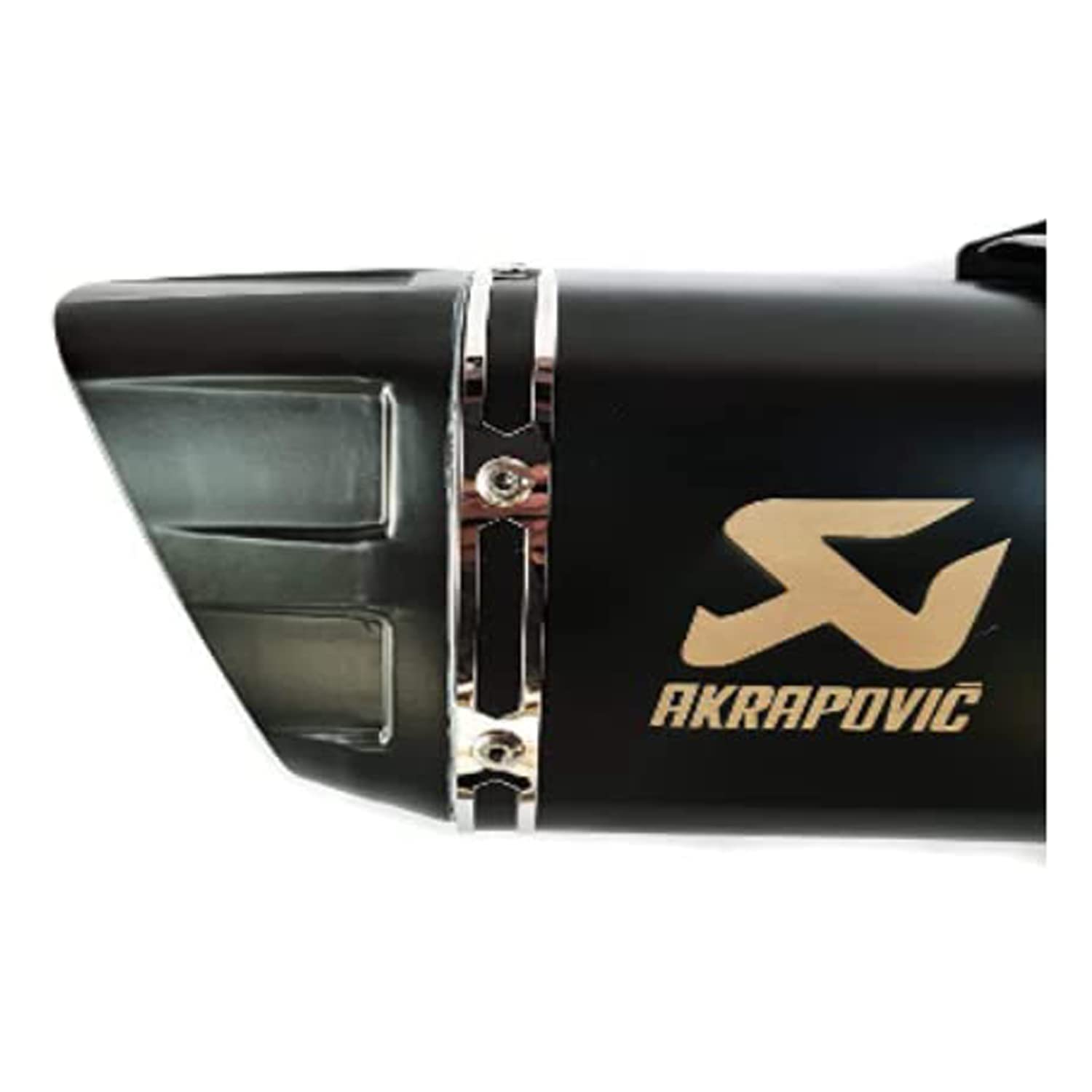 Vagary Akrapovic Exhaust Universal Hexa Cut Slip On Exhaust Silencer Muffler Pipe (BLACK)