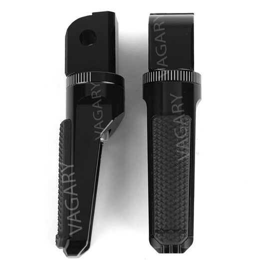 Vagary Pedals Rear Foot Pegs Passenger Footrests For Yamaha R15 V3, V4 (Black)