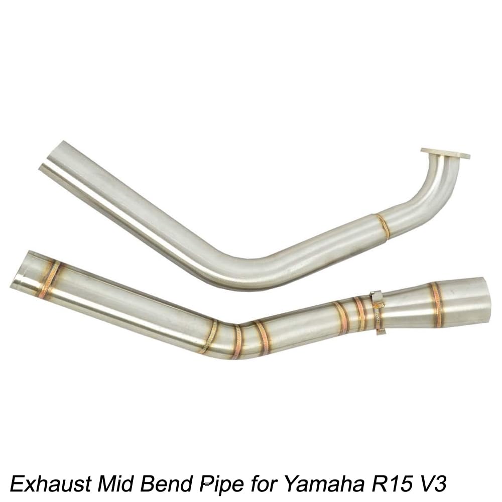 Vagary Stainless Steel Imported Exhaust Bend Pipe for R15 V3 and MT 15 (BS4 Only)