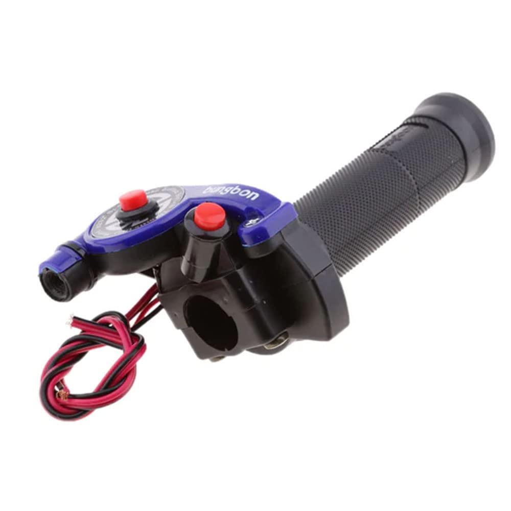 Vagary 2X Motorcycle Throttle Control Handlebar Grips Switch Quick Throttle (Blue) Handle Bar Grip for Universal for Bike