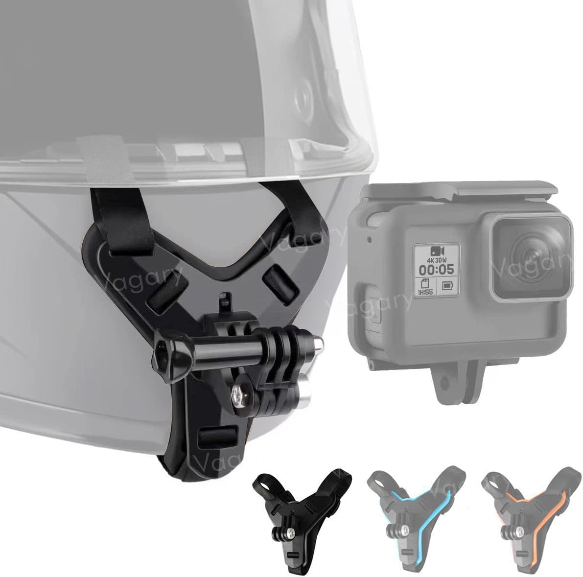 Vagary Helmet Chin Strap Mount Compatible with GoPro & All Smart Phones Helmet Mount (Color May Vary)