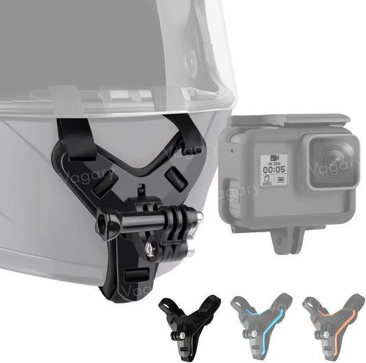 Vagary Helmet Chin Strap Mount Compatible with GoPro & All Smart Phones Helmet Mount (Color May Vary)