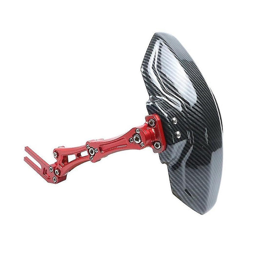 Vagary Universal CNC Rear Mudguard Adjustable Mud Splash Guard for KTM, Yamaha, Suzuki, TVS, Bajaj, Kawasaki, BMW Motorrad, Aprilia, Hyosung (Red)