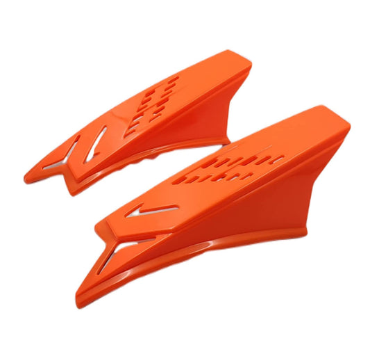 Vagary Helmet Horns Punk Style |Helmet Horn |Helmet Antenna | Helmet Spike/Mohawk |Shark Fins (Orange)