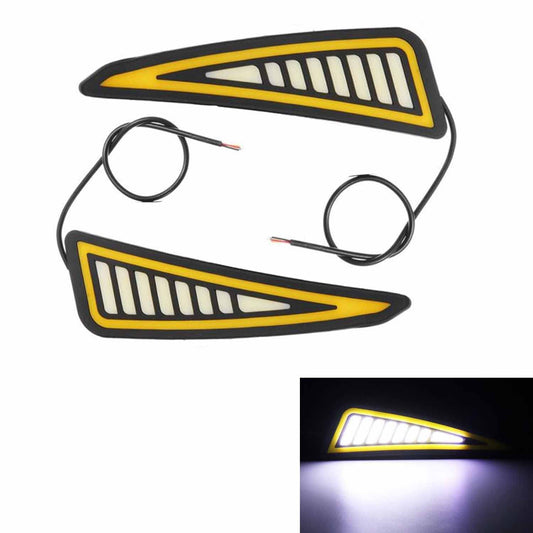 Vagary Flexible White DRL Strip Light for Cars & Bikes with Yellow Indicator