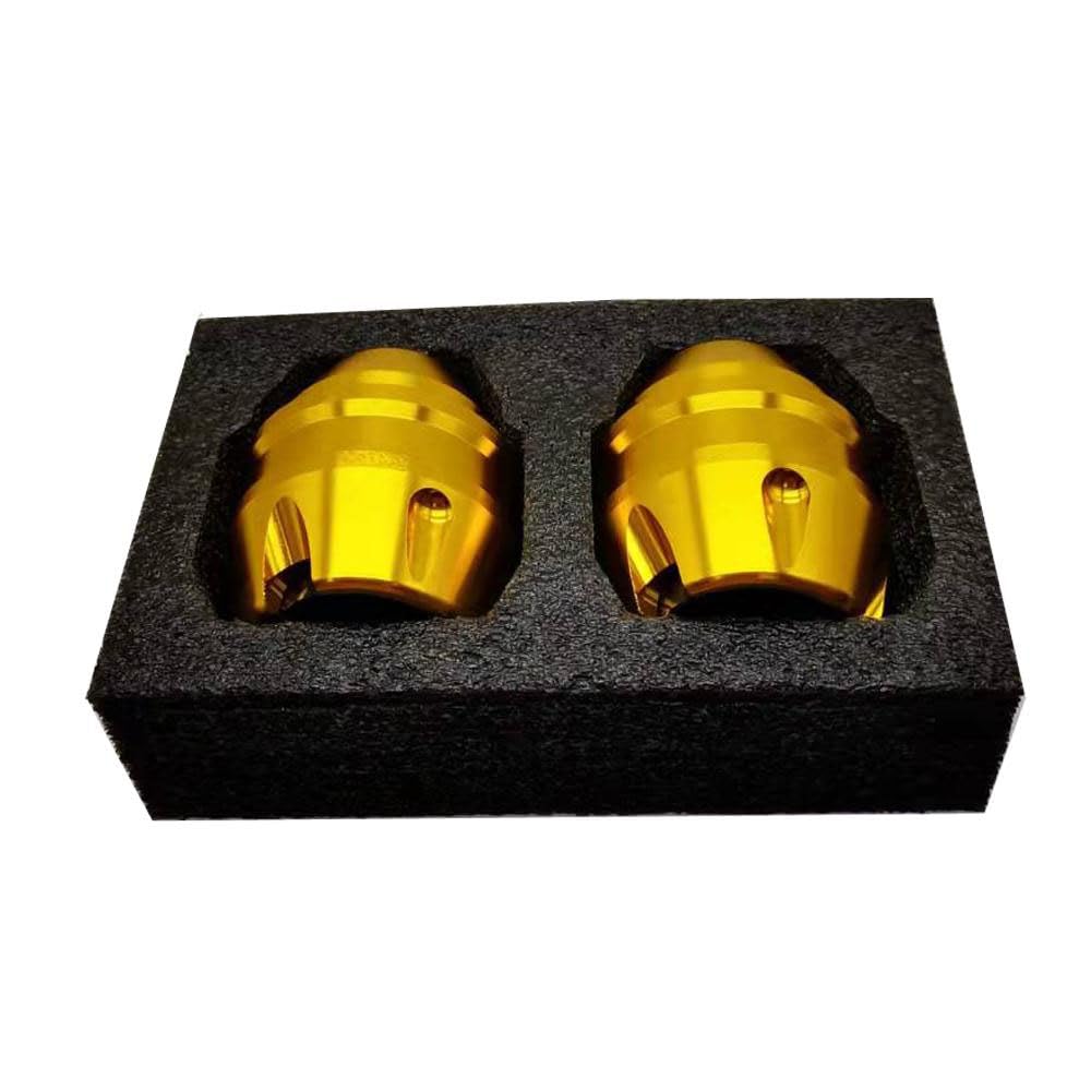Vagary Golden Anti Drop Fork Frame Slider Motorcycle Wheel Front Fork Frame Sliders for BMW, Kawasaki, R15 V3, V4, R15M, MT15, Universal for Bike