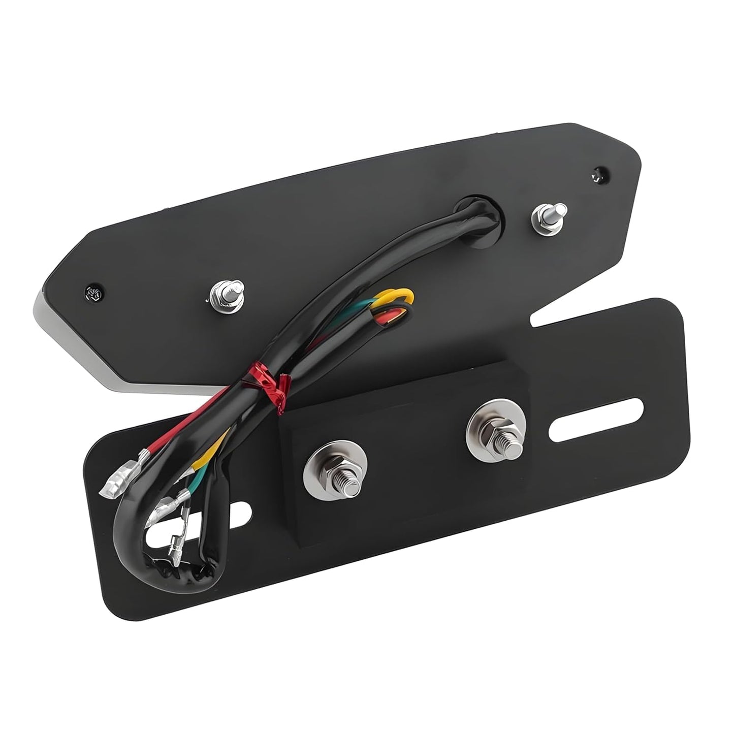 Vagary 40-LED 40W Motorcycle Tail Light Integrated Running Lamp Brake & Turn Signal Light with License Plate Bracket for Harly Motorcycle Street Bike (BLACK BODY)