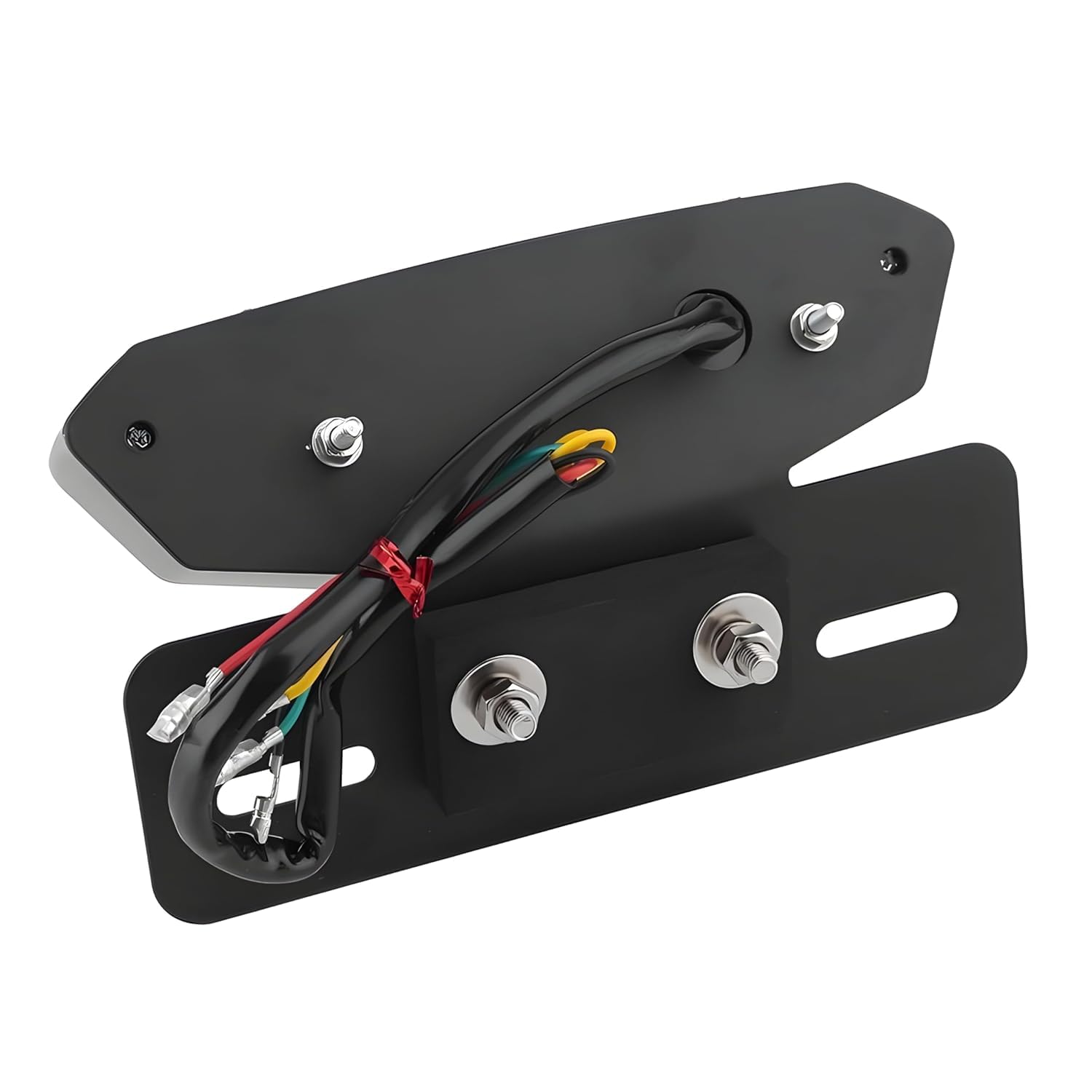 Vagary 40-LED 40W Motorcycle Tail Light Integrated Running Lamp Brake & Turn Signal Light with License Plate Bracket for Harly Motorcycle Street Bike (BLACK BODY)