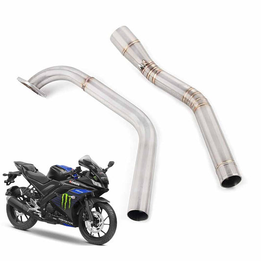 Vagary Stainless Steel Imported Exhaust Bend Pipe for R15 V3 and MT 15 (BS4 Only)