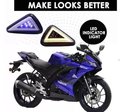 Vagary Fornt Drl Running LED Indicator For Yamaha R15 V3.0, Yamaha R15 S Honda Cbr 150, Cbr 250, Cbr 650F Bajaj Rs200 Kawasaki Ninja 250, Ninja 300, Ninja 400- Blue, Yellow