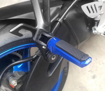 Vagary Pedals Rear Foot Pegs Passenger Footrests For Yamaha R15 V3, V4 (Blue)