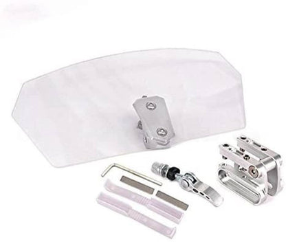 Vagary Universal Spoiler, Airflow Adjustable Bike Visor Extension Windshield, Wind Deflector Visor Extender (Transparent)