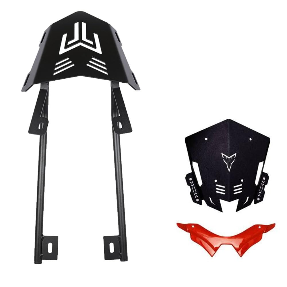 Vagary Combo of Yamah Mt 15 Top Rack with Metal Visor and Winglet (3pc)