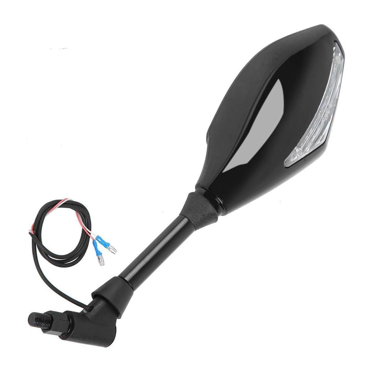 Vagary Rear View Side Mirrors with LED Turn Signal Light For Universal Motorcycle (Also Fit in Scooty)