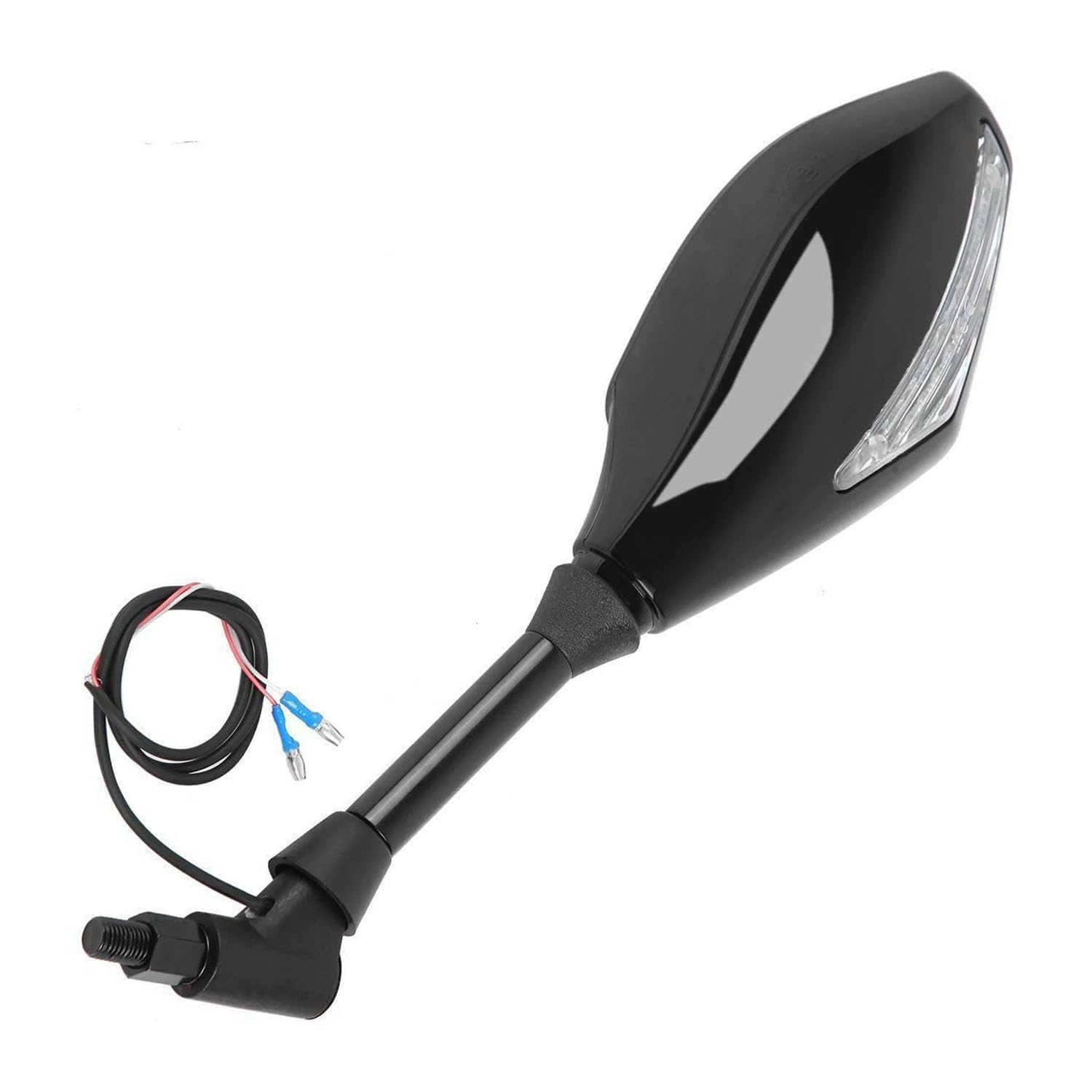 Vagary Rear View Side Mirrors with LED Turn Signal Light For Universal Motorcycle (Also Fit in Scooty)