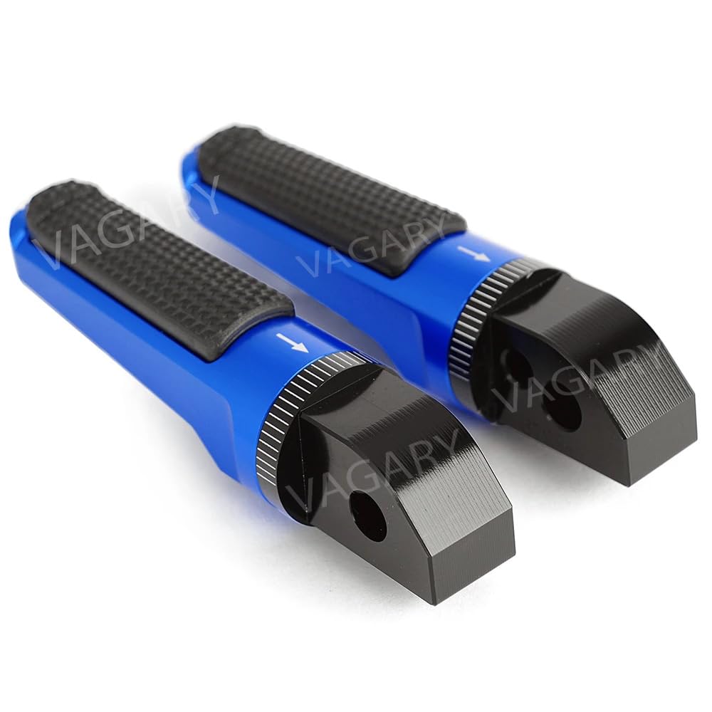 Vagary Pedals Rear Foot Pegs Passenger Footrests For Yamaha R15 V3, V4 (Blue)