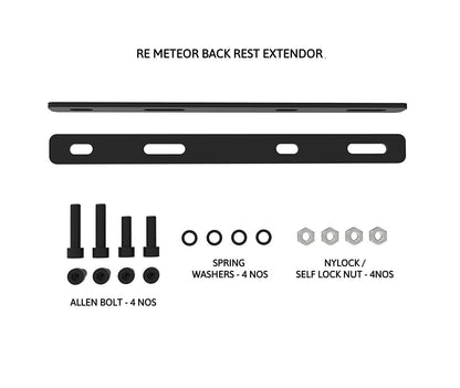 Vagary Adjustable Backrest Extender for RE Meteor 350 (Black)