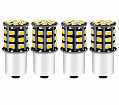 Vagary Bright 360° Reflecting LED Indicator Bulbs Light 4pc (Cross PIN LED) Indicator Light, Parking Light Motorbike, Car LED (12 V, 15 W) (Universal For Bike, Universal For Car, Pack of 4)