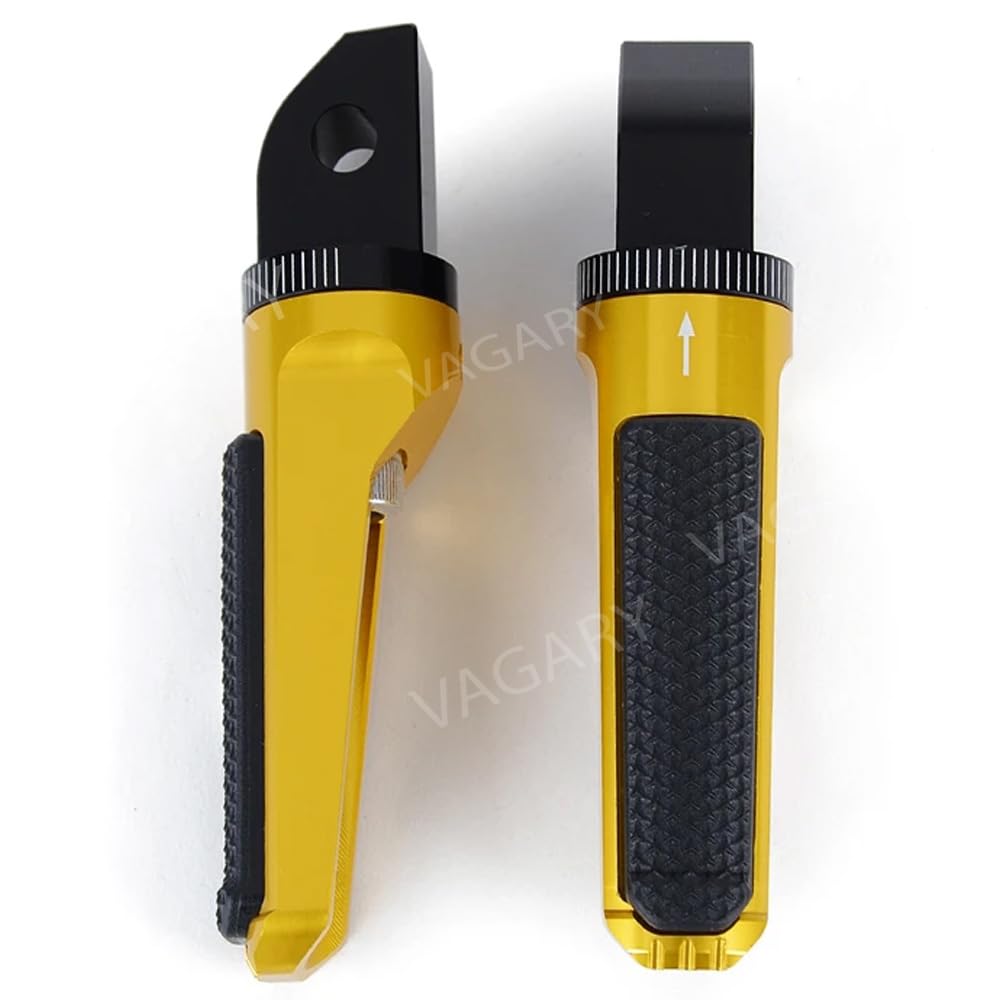Vagary Pedals Rear Foot Pegs Passenger Footrests For Yamaha R15 V3, V4, R15M, MT-15, V2, FZ-X KTM, Suzuki, Aerox 155, NS 200 (Golden)