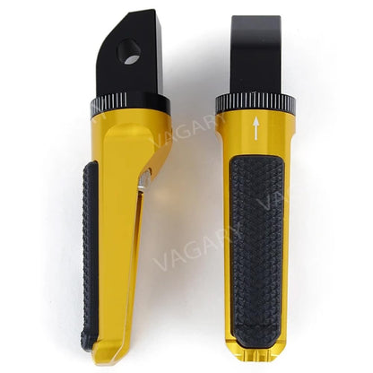 Vagary Pedals Rear Foot Pegs Passenger Footrests For Yamaha R15 V3, V4, R15M, MT-15, V2, FZ-X KTM, Suzuki, Aerox 155, NS 200 (Golden)