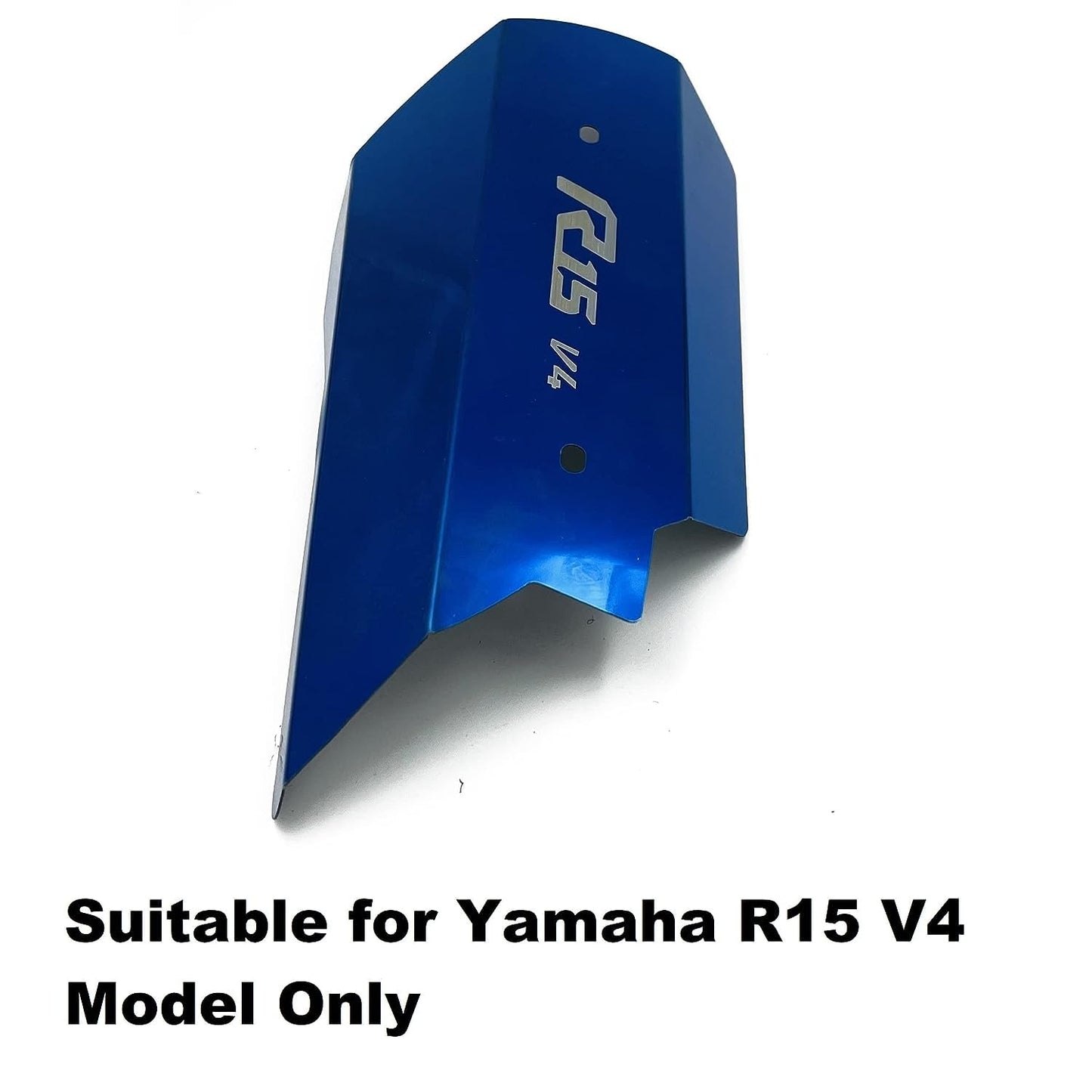 Vagary Steel Yamaha R15 V4 Exhaust Cover Silencer Protector Heat Shield for R15 V4 (Blue)