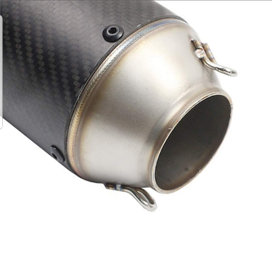 Vagary Universal Austin Racing Sports Silencer/Exhaust Muffler Pipe Kawasaki, Honda, KTM, Suzuki Universal For Bike Full Exhaust System (Stainless Steel)