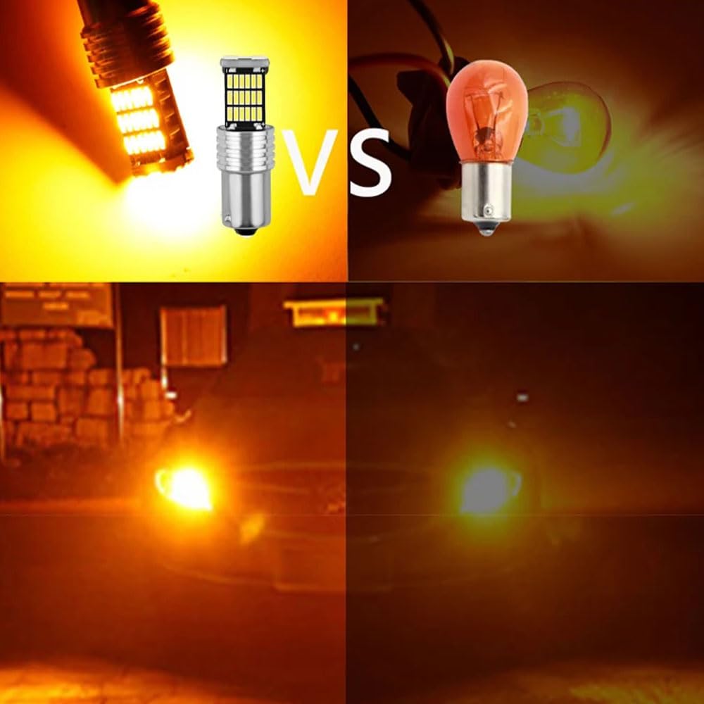 Vagary 2Pcs P21W Led Bright 360° Reflecting LED Indicator Bulbs Light Indicator Light, Parking Light Motorbike, Car LED (12 V, 15 W) (/niversal For Bike, Universal For Car, Pack of 2)
