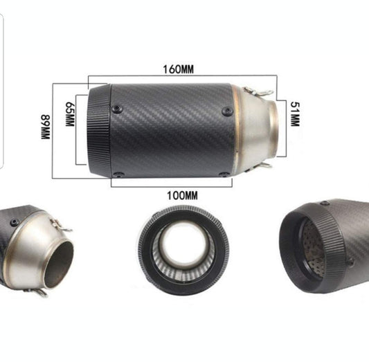 Vagary Universal Austin Racing Sports Silencer/Exhaust Muffler Pipe Kawasaki, Honda, KTM, Suzuki Universal For Bike Full Exhaust System (Stainless Steel)