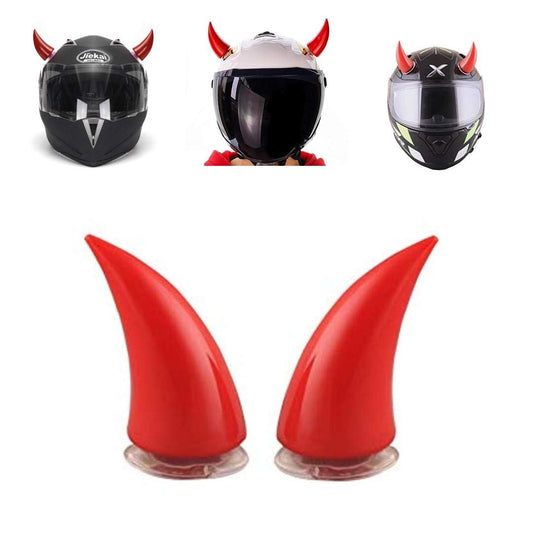 Vagary Motorcycle Helmet Creative Decorative Accessories Devil Style Helmet Horn (Red)