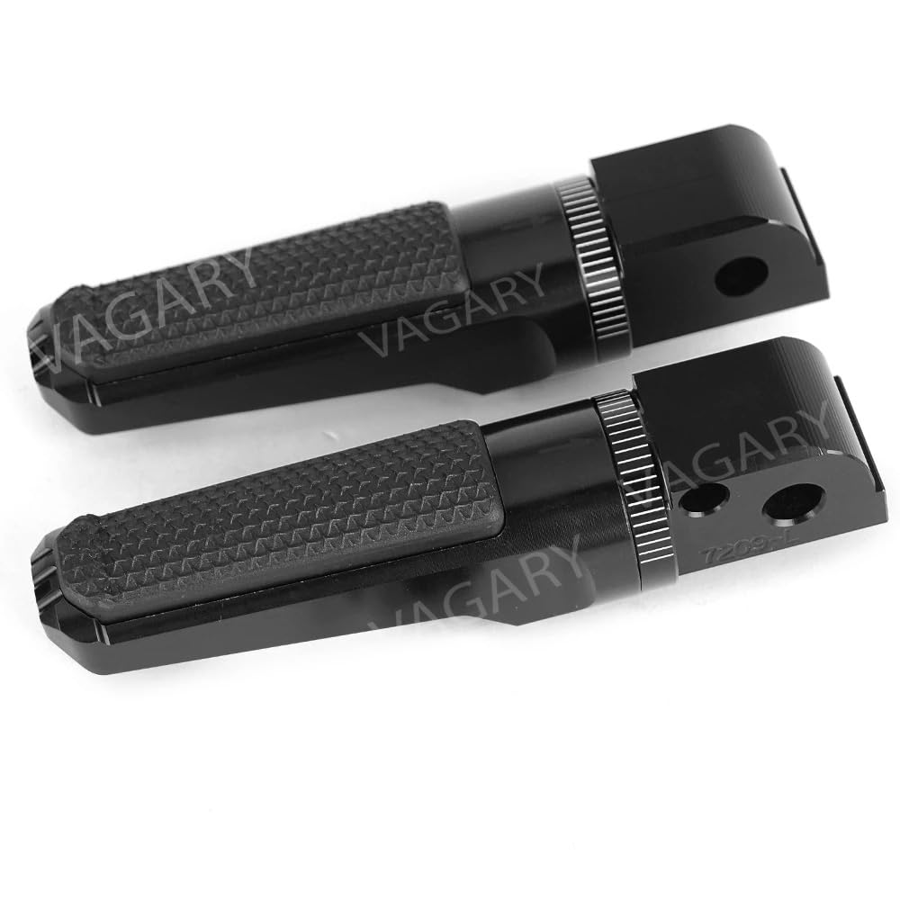 Vagary Pedals Rear Foot Pegs Passenger Footrests For Yamaha R15 V3, V4 (Black)