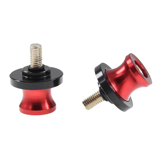Vagary 2pcs 6mm Aluminum Motorcycle Swingarm Spool Slider Stand Screws for All Bikes (Red)