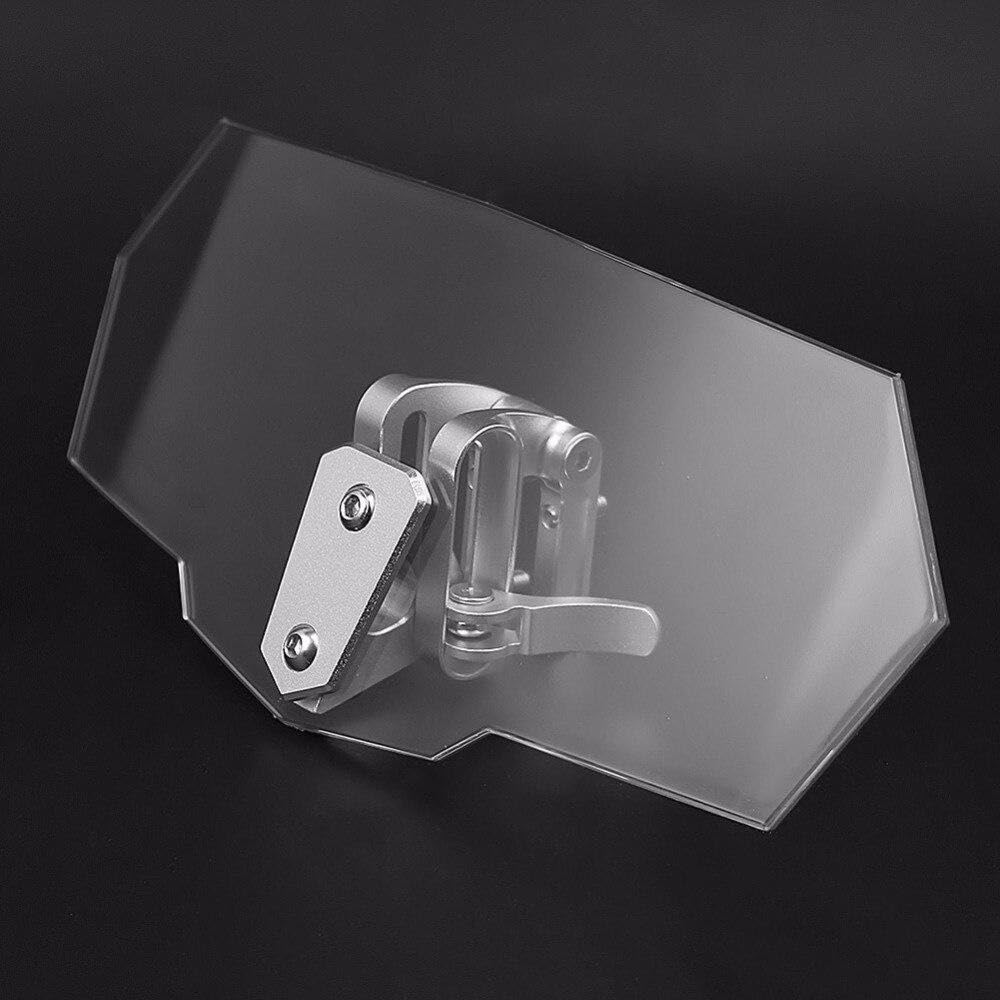 Vagary Universal Spoiler, Airflow Adjustable Bike Visor Extension Windshield, Wind Deflector Visor Extender (Transparent)
