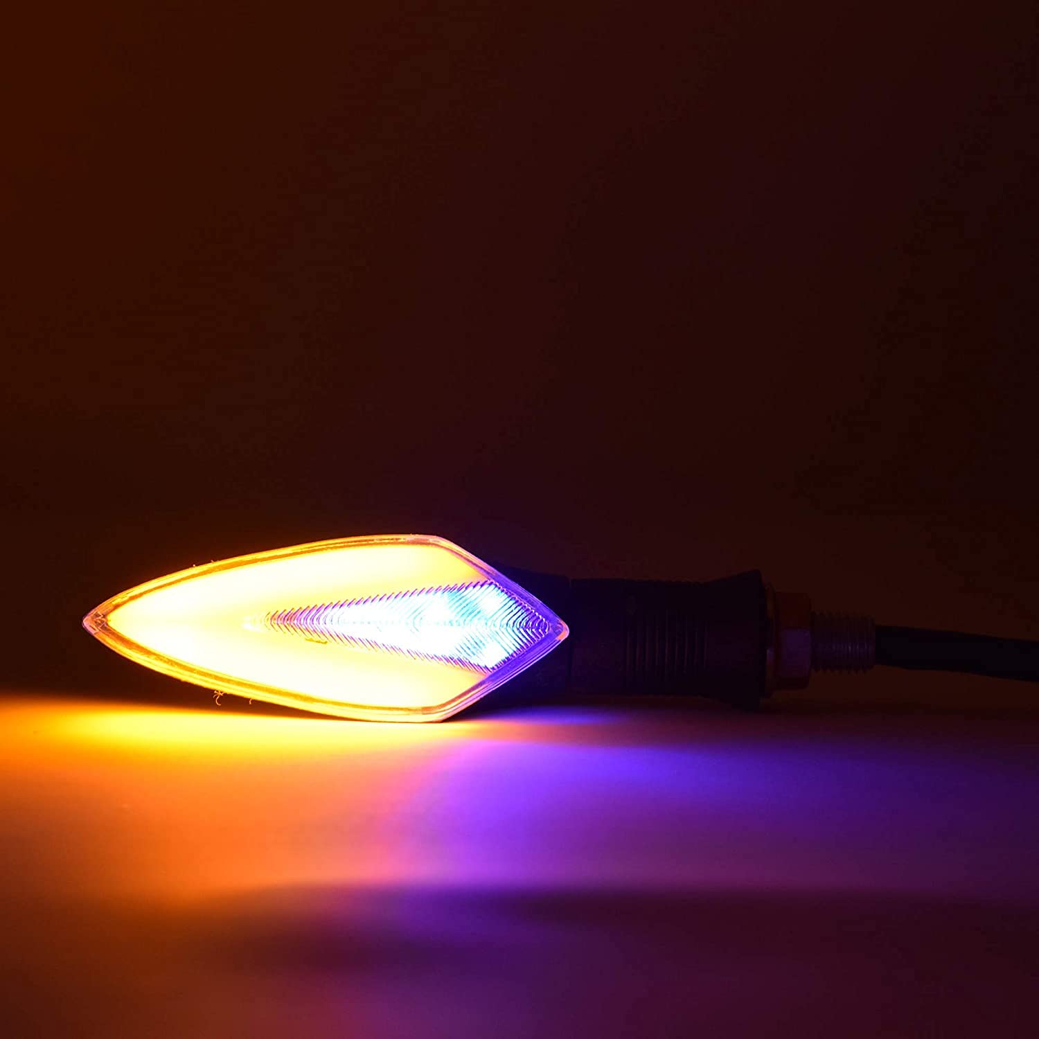 Vagary Universal Motorcycle Neon LED Amber Turn Signal Light Indicator Blinker Brake Lamps for Bajaj Pulsar NS 200