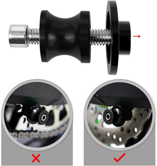 Vagary CNC Frame Stands Screws Swingarm Spools Slider for Kawasaki Z900 (Black)