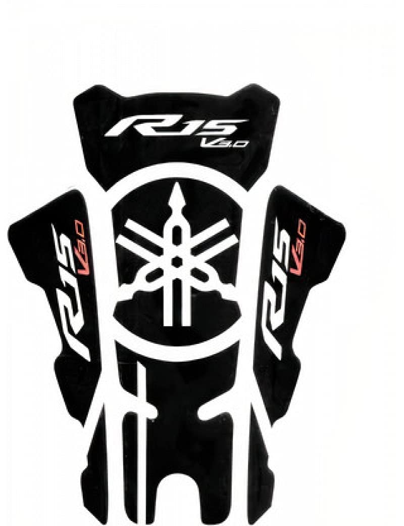 Vagary Combo of Winglet with Tank Pad for Yamaha R15 V3 (Black)