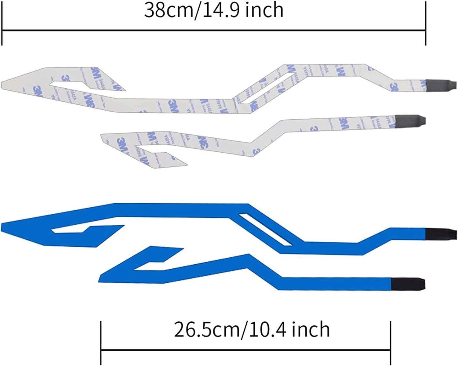Vagary Motorcycle Helmet Light, 3 Modes Driving EL Light Strips, LED Signal Helmet Light Strip Decoration Kit for Motorcycle (Blue)