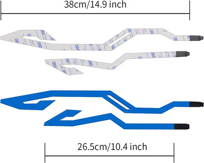 Vagary Motorcycle Helmet Light, 3 Modes Driving EL Light Strips, LED Signal Helmet Light Strip Decoration Kit for Motorcycle (Blue)